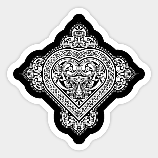 Celtic Heart Design Sticker by TitusArt